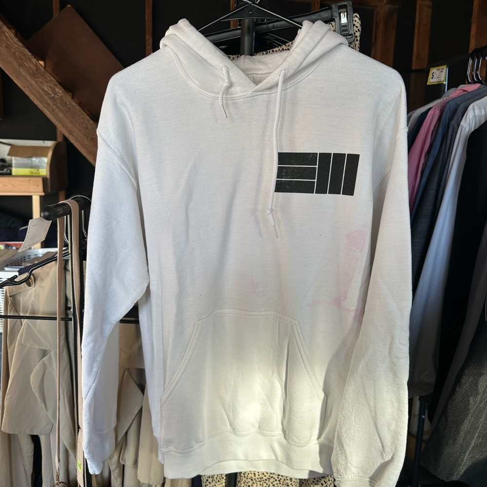 Gildan White Pullover Hoodie with “Russ” Logo